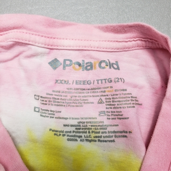 Polaroid tie dye crop short sleeve tshirt women's plus size XXXL - Picture 5 of 8